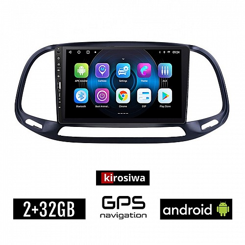 FIAT DOBLO (μετά το 2015) Android οθόνη αυτοκίνητου 2GB με GPS WI-FI (ηχοσύστημα αφής 9" ιντσών OEM Youtube Playstore MP3 USB Radio Bluetooth Mirrorlink εργοστασιακή, 4x60W, Navi) WR7078060