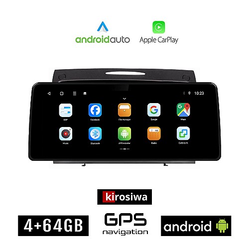KIROSIWA MERCEDES SLK R171 (2004 - 2010) Android οθόνη αυτοκίνητου 4GB (+64GB) με GPS WI-FI (ηχοσύστημα αφής 12.3" ιντσών Android Auto Apple Carplay Youtube Playstore MP3 USB Radio Bluetooth Mirrorlink εργοστασιακή, 4x60W, Benz)