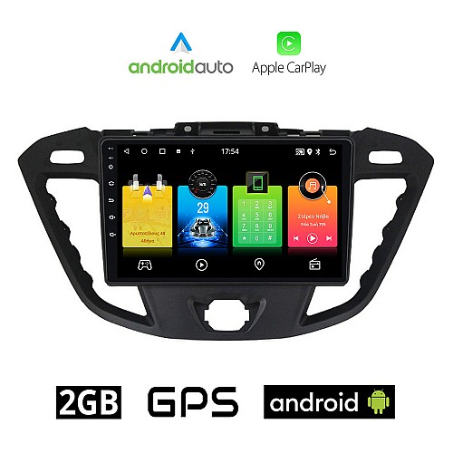 FORD TRANSIT CUSTOM (μετά το 2013) Android οθόνη αυτοκίνητου 2GB με GPS WI-FI (ηχοσύστημα αφής 9" ιντσών OEM Android Auto Apple Carplay Youtube Playstore MP3 USB Radio Bluetooth Mirrorlink εργοστασιακή, 4x60W, AUX)