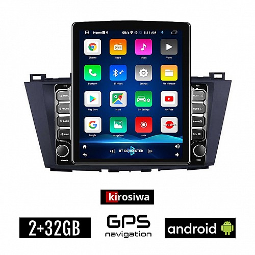 KIROSIWA MAZDA 5 (μετά το 2011) Android οθόνη αυτοκίνητου 2GB με GPS WI-FI (ηχοσύστημα αφής 9.7" ιντσών OEM Youtube Playstore MP3 USB Radio Bluetooth Mirrorlink εργοστασιακή, 4x60W, AUX)