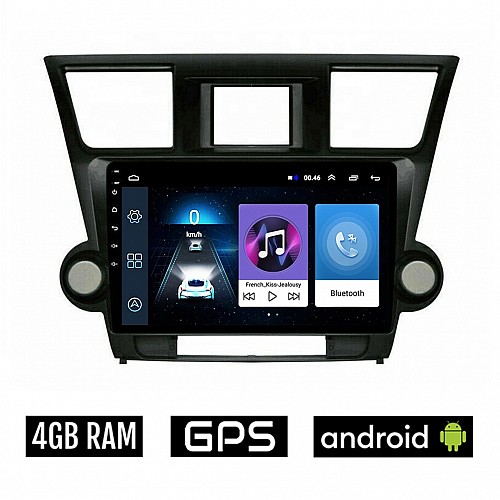TOYOTA HIGHLANDER 2008-2015 Android οθόνη αυτοκίνητου 4GB με GPS WI-FI (ηχοσύστημα αφής 10" ιντσών OEM Youtube  Playstore MP3 USB Radio Bluetooth Mirrorlink εργοστασιακή, AUX, 4x60W) TO564-4GB