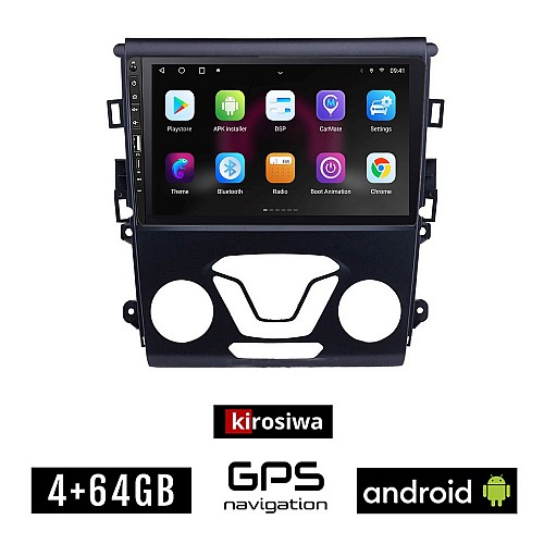 FORD MONDEO (μετά το 2013) Android οθόνη αυτοκίνητου 4GB με GPS WI-FI (ηχοσύστημα αφής 9" ιντσών OEM Youtube Playstore MP3 USB Radio Bluetooth Mirrorlink εργοστασιακή, 4x60W, Navi)