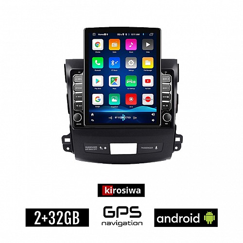 KIROSIWA CITROEN C-CROSSER (μετά το 2007)  Android οθόνη αυτοκίνητου 2GB με GPS WI-FI (ηχοσύστημα αφής 9.7" ιντσών OEM Youtube Playstore MP3 USB Radio Bluetooth Mirrorlink εργοστασιακή, 4x60W, AUX)