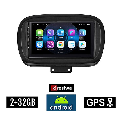 FIAT 500X (μετά το 2014) Android οθόνη αυτοκίνητου 2GB με GPS WI-FI (ηχοσύστημα αφής 9" ιντσών OEM Youtube Playstore MP3 USB Radio Bluetooth Mirrorlink εργοστασιακή, 4x60W, Navi) WR7078057
