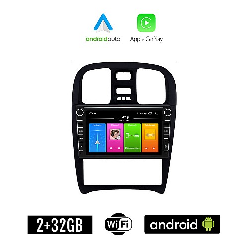 HYUNDAI SONATA 2000-2006 Android οθόνη αυτοκίνητου 2GB με GPS WI-FI (ηχοσύστημα αφής 8" ιντσών Apple CarPlay Android Auto Car Play Youtube Playstore MP3 USB Radio Bluetooth Mirrorlink εργοστασιακή, 4x60W, Navi)