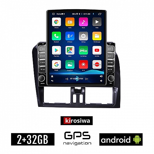 KIROSIWA VOLVO XC60 (2009 - 2017) Android οθόνη αυτοκίνητου 2GB με GPS WI-FI (ηχοσύστημα αφής 9.7" ιντσών OEM Youtube Playstore MP3 USB Radio Bluetooth Mirrorlink εργοστασιακή, 4x60W, AUX, μαύρο, black)