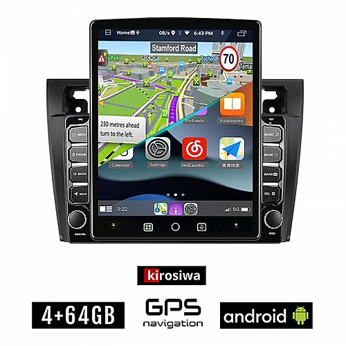 KIROSIWA FORD FIESTA (2006-2008) Android οθόνη αυτοκίνητου 4GB με GPS WI-FI (ηχοσύστημα αφής 9.7" ιντσών OEM Youtube Playstore MP3 USB Radio 4+64GB Bluetooth Mirrorlink  εργοστασιακή, 4x60W, AUX)