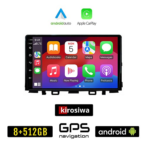 KIROSIWA KIA RIO (μετά το 2018) Android οθόνη αυτοκίνητου 8GB + 256GB με GPS WI-FI (ηχοσύστημα αφής 9" ιντσών OEM Android Auto Apple Carplay Youtube Playstore MP3 USB Radio Bluetooth Mirrorlink ΚΙΑ εργοστασιακή, 4x60W, AUX)