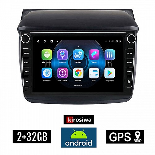 MITSUBISHI L200 (2006-2015) Android οθόνη αυτοκίνητου 2GB με GPS WI-FI (ηχοσύστημα αφής 8" ιντσών OEM Youtube Playstore MP3 USB Radio Bluetooth Mirrorlink εργοστασιακή, 4x60W, Navi)