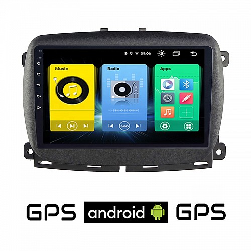 FIAT 500 (μετά το 2016) Android οθόνη αυτοκίνητου με GPS WI-FI (ηχοσύστημα αφής 9" ιντσών OEM Youtube Playstore MP3 USB Radio Bluetooth Mirrorlink εργοστασιακή, 4x60W, AUX)