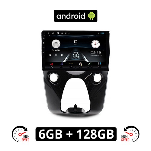 TOYOTA AYGO (μετά το 2014) Android οθόνη αυτοκίνητου 6GB με GPS WI-FI (ηχοσύστημα αφής 10" ιντσών OEM Youtube Playstore MP3 USB Radio Bluetooth Mirrorlink εργοστασιακή, 4x60W, AUX)
