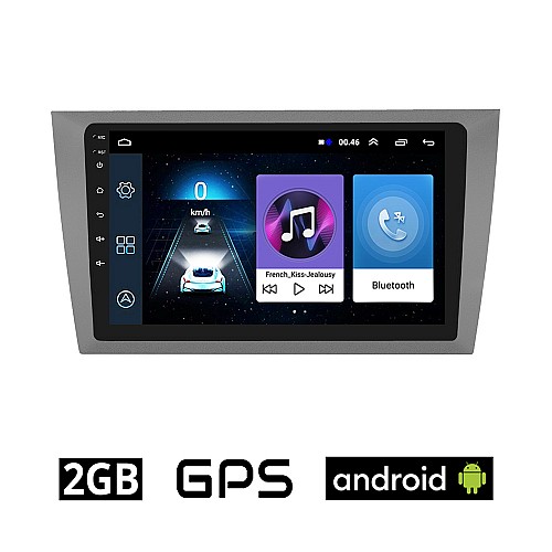 VOLKSWAGEN GOLF 6 (2008 - 2013) Android οθόνη αυτοκίνητου 2GB με GPS WI-FI (VW ηχοσύστημα αφής 9" ιντσών OEM Youtube Playstore MP3 USB Radio Bluetooth Mirrorlink εργοστασιακή, 4x60W, AUX, ασημί)