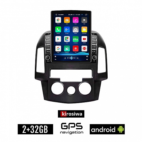 KIROSIWA HYUNDAI i30 (2007 - 2012) Android οθόνη αυτοκίνητου 2GB με GPS WI-FI (ηχοσύστημα αφής 9.7" ιντσών OEM Youtube Playstore MP3 USB Radio Bluetooth Mirrorlink εργοστασιακή, 4x60W, AUX)