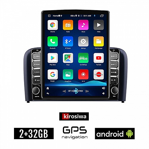 KIROSIWA VOLVO S80 (2001-2006) Android οθόνη αυτοκίνητου 2GB με GPS WI-FI (ηχοσύστημα αφής 9.7" ιντσών OEM Youtube Playstore MP3 USB Radio Bluetooth Mirrorlink  εργοστασιακή, 4x60W, AUX)
