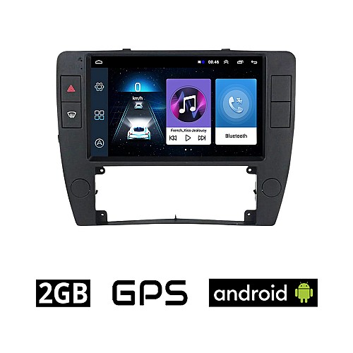 VOLKSWAGEN PASSAT (2000 - 2005) Android οθόνη αυτοκίνητου 2GB με GPS WI-FI (ηχοσύστημα αφής 9" ιντσών OEM Youtube Playstore MP3 USB Radio Bluetooth Mirrorlink VW εργοστασιακή, 4x60W, AUX)