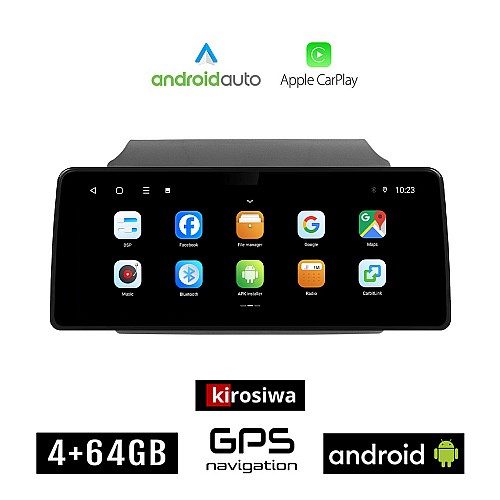 KIROSIWA FIAT DUCATO (2006-2014) Android οθόνη αυτοκίνητου 4GB (+64GB) με GPS WI-FI (ηχοσύστημα αφής 12.3" ιντσών Android Auto Apple Carplay Youtube Playstore MP3 USB Radio Bluetooth Mirrorlink εργοστασιακή, 4x60W canbus 12,3 ιντσών)