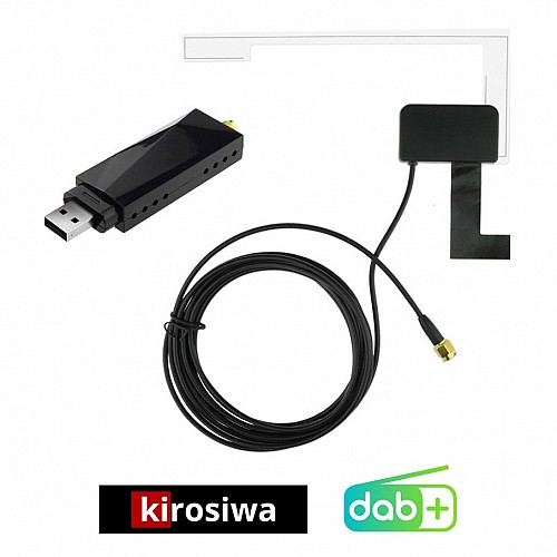 Kirosiwa DAB+ Ψηφιακός δέκτης ραδιοφώνου αυτοκινήτου (USB ψηφιακό ραδιόφωνο radio dab+ USB 2.0 digital tuner receiver οθόνες android οθόνη DAB 1 DIN 2 2DIN 1DIN universal oem πομπός FM DVB-T TV ραδιοφωνικός αμάξι φορτηγό SDR) DAB-062