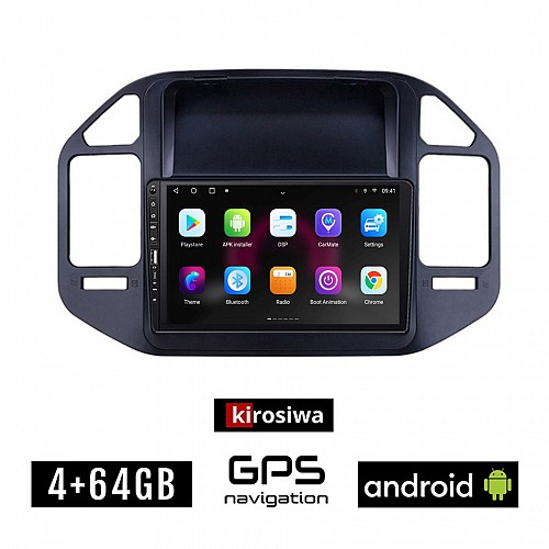 MITSUBISHI PAJERO (1999-2006) Android οθόνη αυτοκίνητου 4GB με GPS WI-FI (ηχοσύστημα αφής 9" ιντσών OEM Youtube Playstore MP3 USB Radio Bluetooth Mirrorlink εργοστασιακή, 4x60W, Navi)