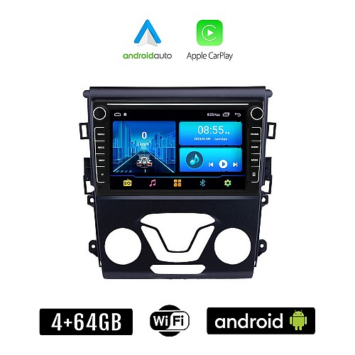 FORD MONDEO (μετά το 2013) Android οθόνη αυτοκίνητου 4+64GB με GPS WI-FI (ηχοσύστημα αφής 8" ιντσών 4GB CarPlay Android Auto Car Play Youtube Playstore MP3 USB Radio Bluetooth Mirrorlink εργοστασιακή, 4x60W, Navi)