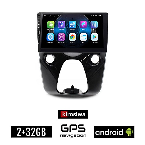 PEUGEOT 108 (μετά το 2014) Android οθόνη αυτοκίνητου 2GB με GPS WI-FI (ηχοσύστημα αφής 9" ιντσών OEM Youtube Playstore MP3 USB Radio Bluetooth Mirrorlink εργοστασιακή, 4x60W, Navi)