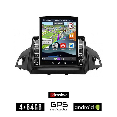 KIROSIWA FORD KUGA (μετά το 2013) Android οθόνη αυτοκίνητου 4GB με GPS WI-FI (ηχοσύστημα αφής 9.7" ιντσών OEM Youtube Playstore MP3 USB Radio 4+64GB Bluetooth Mirrorlink εργοστασιακή, 4x60W, AUX)