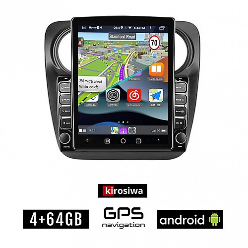 KIROSIWA DACIA DOKKER (μετά το 2012) Android οθόνη αυτοκίνητου 4GB με GPS WI-FI (ηχοσύστημα αφής 9.7" ιντσών OEM Youtube Playstore MP3 USB Radio 4+64GB Bluetooth Mirrorlink εργοστασιακή, 4x60W, AUX)