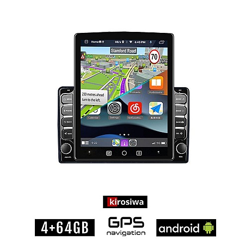 KIROSIWA MITSUBISHI OUTLANDER (2001 - 2005) Android οθόνη αυτοκίνητου 4GB με GPS WI-FI (ηχοσύστημα αφής 9.7" ιντσών OEM Youtube Playstore MP3 USB Radio 4+64GB Bluetooth Mirrorlink εργοστασιακή 4x60W, AUX)