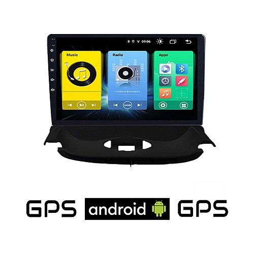 PEUGEOT 206 (1998 - 2006) Android οθόνη αυτοκίνητου με GPS WI-FI (ηχοσύστημα αφής 9" ιντσών OEM Youtube Playstore MP3 USB Radio Bluetooth Mirrorlink εργοστασιακή, 4x60W, AUX)