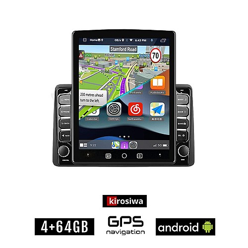 KIROSIWA TOYOTA YARIS (μετά το 2020) Android οθόνη αυτοκίνητου 4GB με GPS WI-FI (ηχοσύστημα αφής 9.7" ιντσών OEM Youtube Playstore MP3 USB Radio 4+64GB Bluetooth Mirrorlink εργοστασιακή 4x60W)