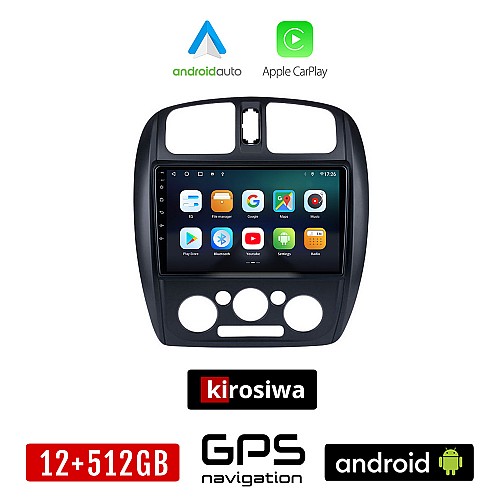 KIROSIWA MAZDA 323 (1998-2004) Android οθόνη αυτοκίνητου 12GB + 512GB με GPS WI-FI (ηχοσύστημα αφής 9" ιντσών Android Auto Apple Carplay Youtube Playstore MP3 USB Radio Bluetooth Mirrorlink 4x60W εργοστασιακού τύπου)