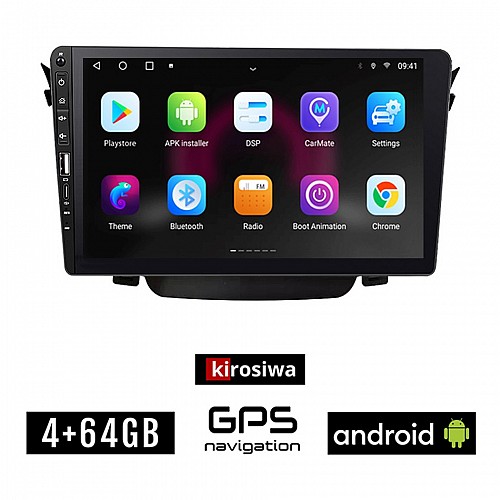 HYUNDAI i30 (2012-2017) Android οθόνη αυτοκίνητου 4GB με GPS WI-FI (ηχοσύστημα αφής 9" ιντσών OEM Youtube Playstore MP3 USB Radio Bluetooth Mirrorlink εργοστασιακή, 4x60W, Navi)
