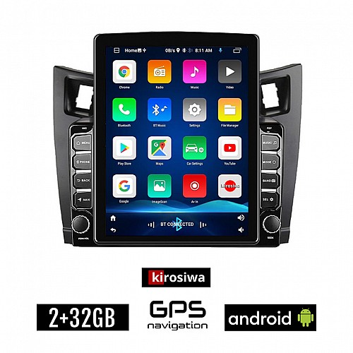 KIROSIWA TOYOTA YARIS (2006-2011) Android οθόνη αυτοκίνητου 2GB με GPS WI-FI ( TOYOTA ηχοσύστημα αφής 9.7" ιντσών OEM Youtube Playstore MP3 USB Radio Bluetooth Mirrorlink εργοστασιακή 4x60W)
