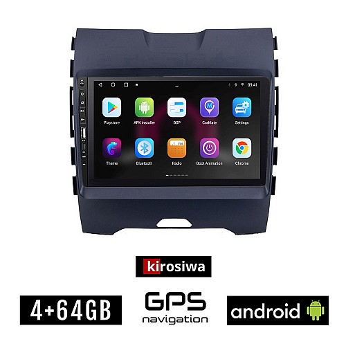 FORD EDGE (μετά το 2015) Android οθόνη αυτοκίνητου 4GB με GPS WI-FI (ηχοσύστημα αφής 9" ιντσών OEM Youtube Playstore MP3 USB Radio Bluetooth Mirrorlink εργοστασιακή, 4x60W, Navi)