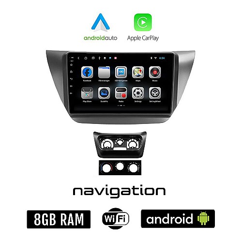 MITSUBISHI LANCER (2000 - 2007) Android οθόνη αυτοκίνητου 8GB + 128GB με GPS WI-FI (ηχοσύστημα αφής 9" ιντσών OEM Android Auto Apple Carplay Youtube Playstore MP3 USB Radio Bluetooth Mirrorlink εργοστασιακή, 4x60W)