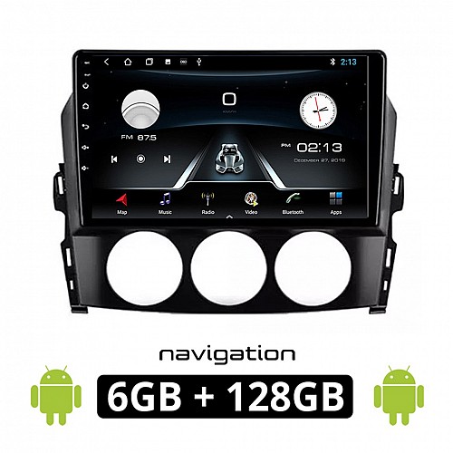 MAZDA MX-5 (2005 - 2015) Android οθόνη αυτοκίνητου 6GB με GPS WI-FI (ηχοσύστημα αφής 9" ιντσών OEM Youtube Playstore MP3 USB Radio Bluetooth Mirrorlink εργοστασιακή, 4x60W, AUX) MA65-6GB