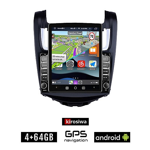 KIROSIWA CHEVROLET AVEO (2014-2017) Android οθόνη αυτοκίνητου 4GB με GPS WI-FI (ηχοσύστημα αφής 9.7" ιντσών OEM Youtube Playstore MP3 USB Radio 4+64GB Bluetooth Mirrorlink εργοστασιακή, 4x60W, AUX)