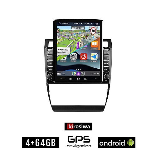 KIROSIWA AUDI A6 (1998-2005) Android οθόνη αυτοκίνητου 4GB με GPS WI-FI (ηχοσύστημα αφής 9.7" ιντσών OEM Youtube Playstore MP3 USB Radio 4+64GB Bluetooth Mirrorlink εργοστασιακή, 4x60W AUX)