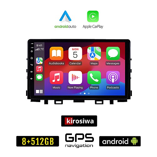 KIROSIWA KIA STONIC (μετά το 2017) Android οθόνη αυτοκίνητου 8GB + 256GB με GPS WI-FI (ηχοσύστημα αφής 9" ιντσών OEM Android Auto Apple Carplay Youtube Playstore MP3 USB Radio Bluetooth Mirrorlink εργοστασιακή 4x60W, AUX)