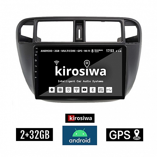 KIROSIWA 2+32GB HONDA CIVIC (1996 - 2000) Android οθόνη αυτοκίνητου 2GB με GPS WI-FI (ηχοσύστημα αφής 9" ιντσών OEM Youtube Playstore MP3 USB Radio Bluetooth Mirrorlink εργοστασιακή, 4x60W, AUX) TR-749