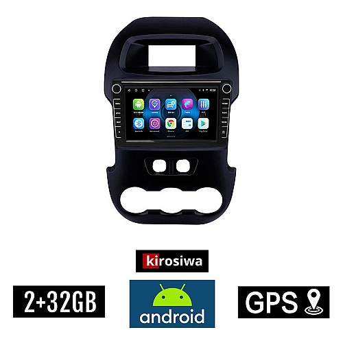FORD RANGER 2011-2015 Android οθόνη αυτοκίνητου 2GB με GPS WI-FI (ηχοσύστημα αφής 8" ιντσών OEM Youtube Playstore MP3 USB Radio Bluetooth Mirrorlink εργοστασιακή, 4x60W, Navi)