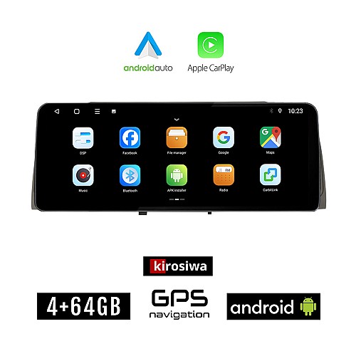 KIROSIWA TOYOTA COROLLA (2000 - 2007) Android οθόνη αυτοκίνητου 4GB (+64GB) με GPS WI-FI με αεραγωγούς (ηχοσύστημα αφής 12.3" ιντσών Android Auto Apple Carplay Youtube Playstore MP3 USB Radio Bluetooth Mirrorlink εργοστασιακή AUX 4x60W)