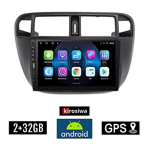 HONDA CIVIC (1996 - 2000) Android οθόνη αυτοκίνητου 2GB με GPS WI-FI (ηχοσύστημα αφής 9" ιντσών OEM Youtube Playstore MP3 USB Radio Bluetooth Mirrorlink εργοστασιακή, 4x60W, Navi) WR7078104