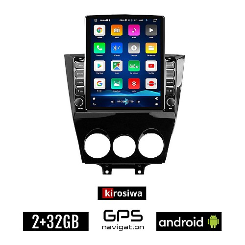 KIROSIWA MAZDA RX-8 (μετά το 2008) Android οθόνη αυτοκίνητου 2GB με GPS WI-FI (ηχοσύστημα αφής 9.7" ιντσών OEM Youtube Playstore MP3 USB Radio Bluetooth Mirrorlink εργοστασιακή 4x60W, AUX)