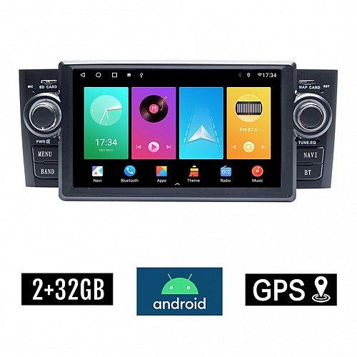 FIAT GRANDE PUNTO (2005 - 2012) Android οθόνη αυτοκίνητου 2+32GB με GPS WI-FI DSP (ηχοσύστημα αφής 6.1" ιντσών OEM 2GB Youtube Playstore Spotify MP3 USB Radio Bluetooth 4x60W Mirrorlink navi πλοηγός εργοστασιακού τύπου) FT11732