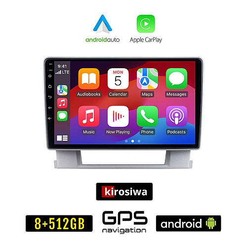 KIROSIWA OPEL ASTRA J (2010 - 2015) Android οθόνη αυτοκίνητου 8GB + 256GB με GPS WI-FI (ηχοσύστημα αφής 9" ιντσών OEM Android Auto Apple Carplay Youtube Playstore MP3 USB Radio Bluetooth Mirrorlink εργοστασιακή, 4x60W, AUX)