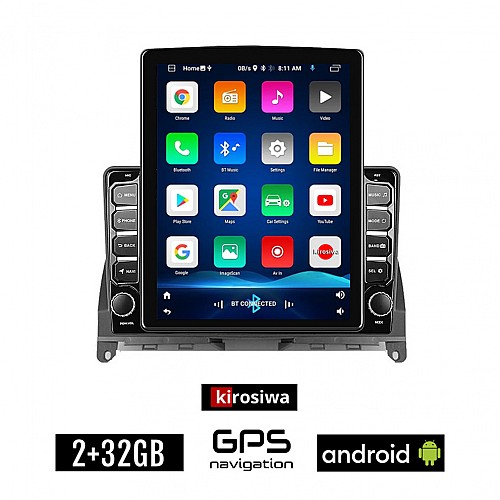KIROSIWA MERCEDES C (W204) 2007 - 2011 Android οθόνη αυτοκίνητου 2GB με GPS WI-FI (ηχοσύστημα αφής 9.7" ιντσών OEM Youtube Playstore MP3 USB Radio Bluetooth Mirrorlink εργοστασιακή, 4x60W, BENZ)