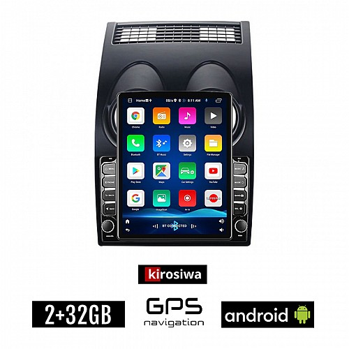 KIROSIWA NISSAN QASHQAI (2006 - 2013) Android οθόνη αυτοκίνητου 2GB με GPS WI-FI (ηχοσύστημα αφής 9.7" ιντσών OEM Youtube Playstore MP3 USB Radio Bluetooth Mirrorlink εργοστασιακή, 4x60W, AUX)