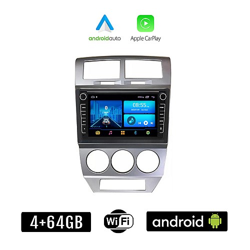 DODGE CALIBER (2006 - 2012) Android οθόνη αυτοκίνητου 4+64GB με GPS WI-FI (ηχοσύστημα αφής 8" ιντσών 4GB CarPlay Android Auto Car Play Youtube Playstore MP3 USB Radio Bluetooth Mirrorlink εργοστασιακή, 4x60W, Navi)