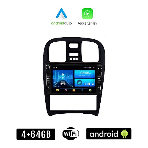 HYUNDAI SONATA 2000-2006 Android οθόνη αυτοκίνητου 4+64GB με GPS WI-FI (ηχοσύστημα αφής 8" ιντσών 4GB CarPlay Android Auto Car Play Youtube Playstore MP3 USB Radio Bluetooth Mirrorlink εργοστασιακή, 4x60W, Navi)