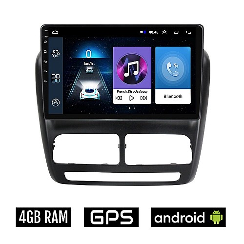 FIAT DOBLO (2010 - 2015) Android οθόνη αυτοκίνητου 4GB με GPS WI-FI (ηχοσύστημα αφής 10" ιντσών OEM Youtube Playstore MP3 USB Radio Bluetooth Mirrorlink εργοστασιακή, 4x60W, AUX)